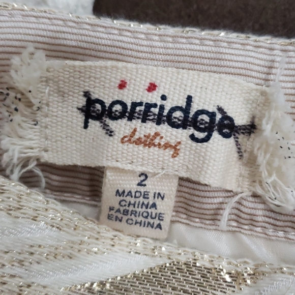 Anthropologie Porridge Kelyn Striped Gold Trousers - Picture 5 of 10